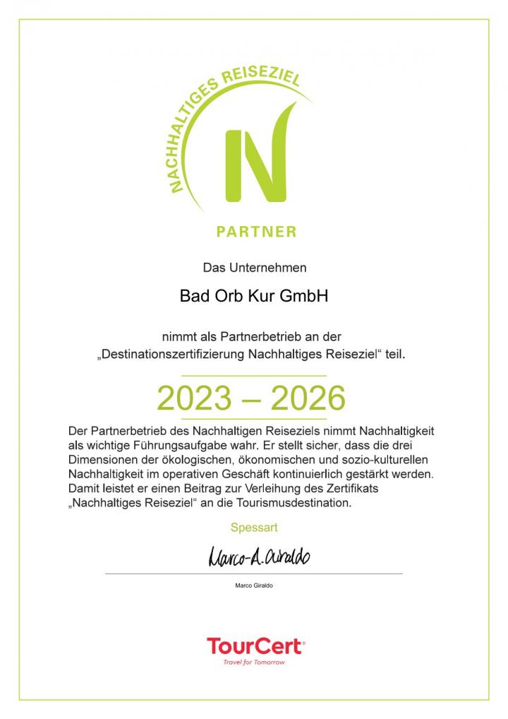 Partner Nachhaltiges Reiseziel_Bad Orb Kur GmbH